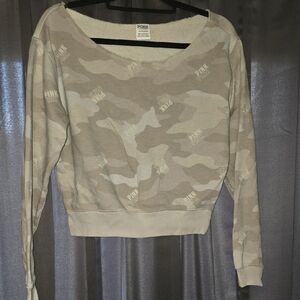 Victoria's Secret Beige Camo Sweatshirt